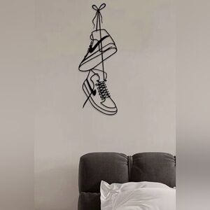 Black Metal Sneaker Wall Decor